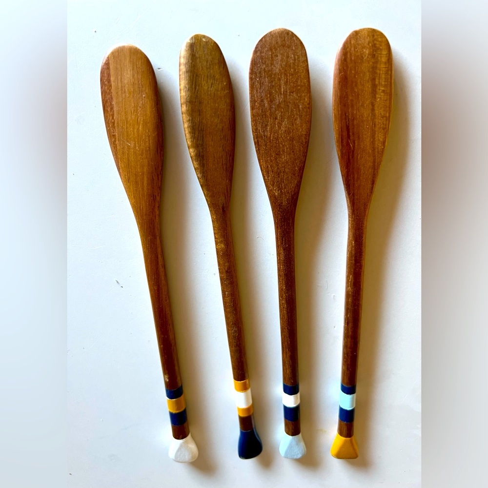 4 Mini Painted Artisan Paddles